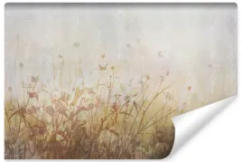 fototapeta-do-salonu-polne-kwiaty-beton-styl-vintage-rosliny-450x300