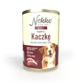 nekko-adult-karma-mokra-dla-psa-kaczka-maliny-nasiona-chia-400g