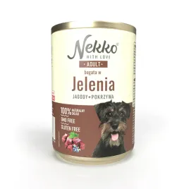 nekko-adult-karma-mokra-dla-psa-jelen-jagody-pokrzywa-400g