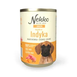 nekko-junior-karma-mokra-dla-psa-indyk-marchewka-siemie-lniane-400g