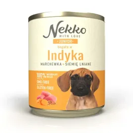 nekko-junior-karma-mokra-dla-psa-indyk-marchewka-siemie-lniane-800g