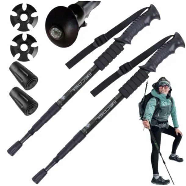 KIJKI TREKKINGOWE GÓRSKIE SKŁADANE KIJE DO NORDIC WALKING TREKINGOWE W GÓRY