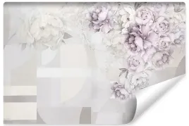fototapeta-do-salonu-peonie-piwonie-wzor-geometryczny-abstrakcja-450x300