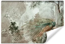 fototapeta-do-jadalni-paw-abstrakcja-beton-drzewa-ornamenty-450x300