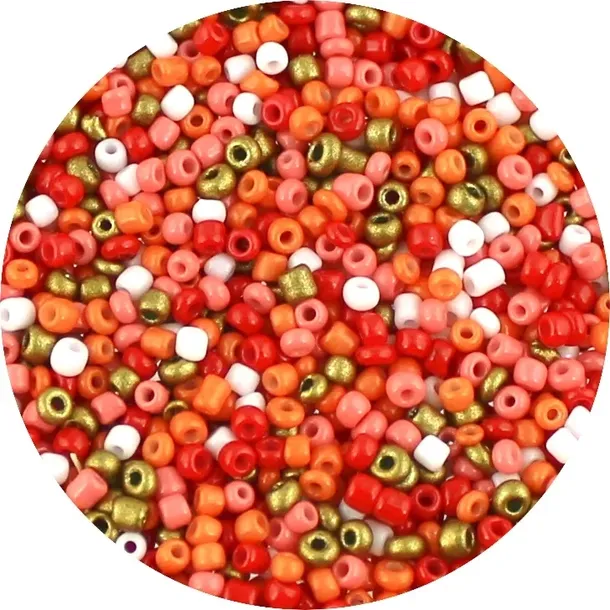 Koraliki Szklane Drobne SEEDS 20gr 1500szt do Bransoletki Dekoracji Pomarań