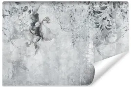fototapeta-do-sypialni-delikatne-liscie-beton-mur-abstrakcja-450x300