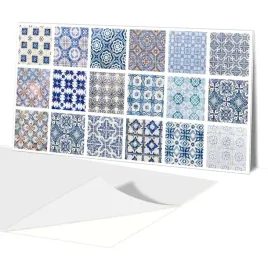 panele-pcv-samoprzylepne-na-sciane-wzor-ozdobna-mozaika-niebieska-100x50cm