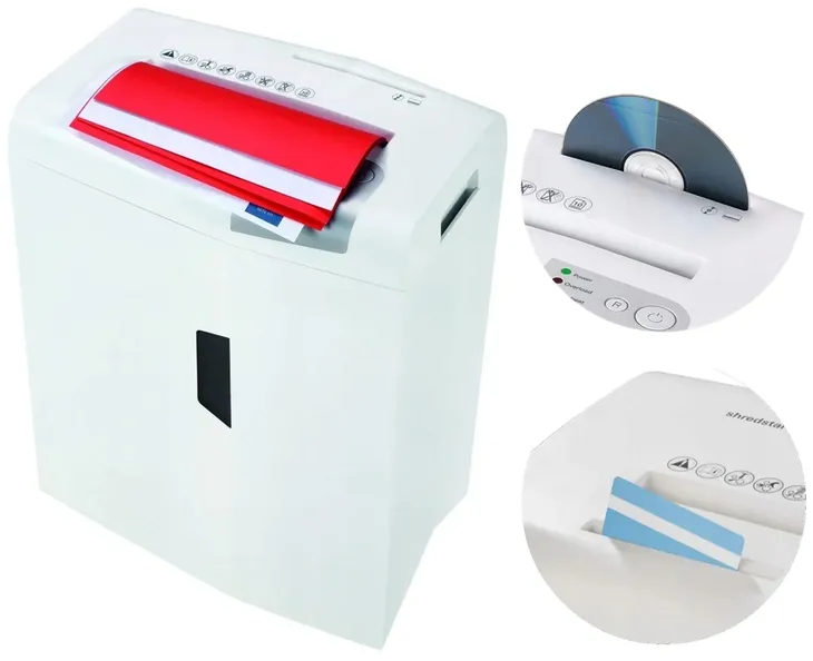 HSM Shredstar X10 - ścinki P4, 10kartek, płyty CD