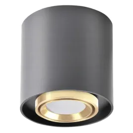 lampa-oprawa-sufitowa-punktowa-okragla-tuba-regulowana-czarna-zlota-polux