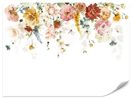 fototapeta-do-salonu-polne-kwiaty-natura-akwarele-rosliny-styl-boho-450x300