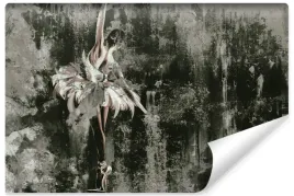 fototapeta-do-sypialni-kobieta-balerina-beton-mur-abstrakcja-400x280