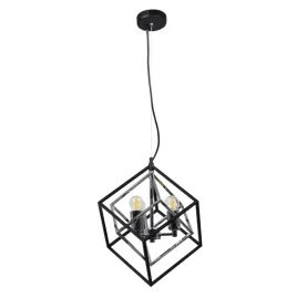 lampa-wiszaca-industrialna-geometryczna-kostka-czarna-chrom-potrojna-polux