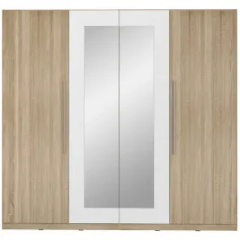 Zdjęcie produktu Szafa na ubrania z lustrem do sypialni nowoczesna czterodrzwiowa 230 cm