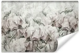 fototapeta-do-jadalni-peonie-piwonie-kwiaty-abstrakcja-beton-mural-450x300