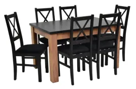 stol-rozkladany-80x120-160cm-6-krzesel-drewnianychtapicerowane-siedzisko