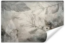 fototapeta-scienna-do-salonu-abstrakcja-liscie-rosliny-beton-mur-450x300
