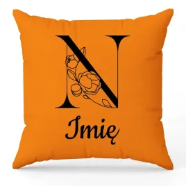 poduszka-twoje-imie-monogram-litera-n-pomaranczowy-na-prezent-wzory