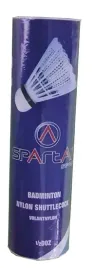 lotki-nylonowe-biale-wytrzymale-do-badmintona-spartan-6-szt