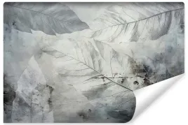 fototapeta-do-salonu-sypialni-liscie-beton-mural-abstrakcja-tapeta-450x300