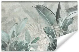 fototapeta-do-sypialni-tropikalne-liscie-bananowiec-beton-mural-368x254