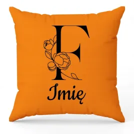 poduszka-twoje-imie-monogram-litera-f-pomaranczowy-na-prezent-wzory