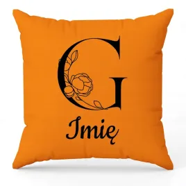 poduszka-twoje-imie-monogram-litera-g-pomaranczowy-na-prezent-wzory