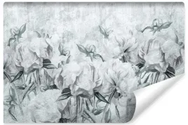 fototapeta-do-salonu-beton-mural-kwiaty-piwonie-peonie-abstrakcja-450x300