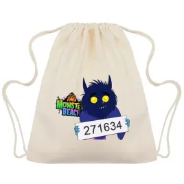 worek-plecak-bezowy-monster-beach-potwor-zabawne-wzory
