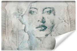 fototapeta-do-sypialni-portret-kobiety-beton-abstrakcja-mural-450x300
