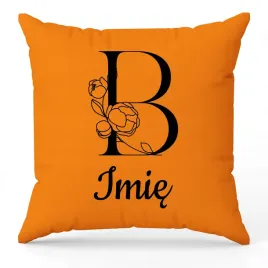 poduszka-twoje-imie-monogram-litera-b-pomaranczowy-na-prezent-wzory