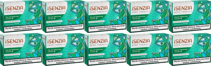 10x Wkłady BezTytoniowe iSENZIA Polar Menthol Crush Miętowe do PULZE
