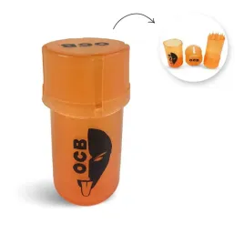 mlynek-grinder-z-pojemnikiem-do-tytoniu-ziola-ocb-premium-2in1-pomaranczowy