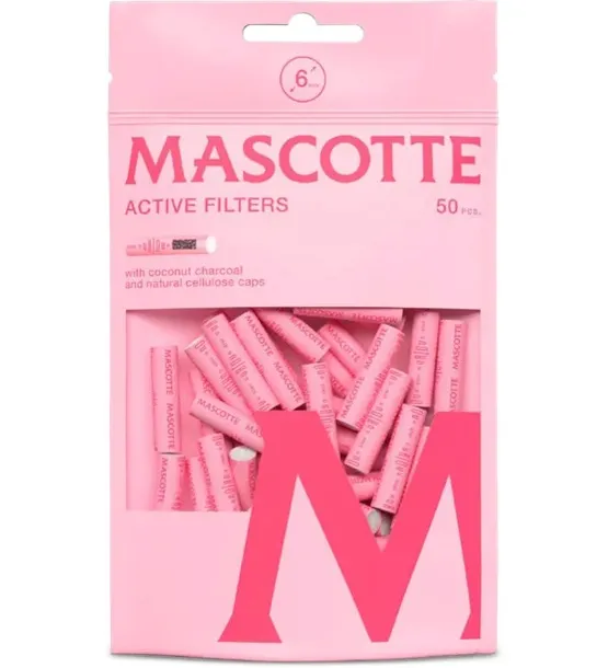 Filtry Aktywne Węglowe Mascotte Pink Active Filters Slim fi6 50szt.
