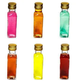 butelka-kwadratowa-100ml-z-nakretka-zlota-6-szt