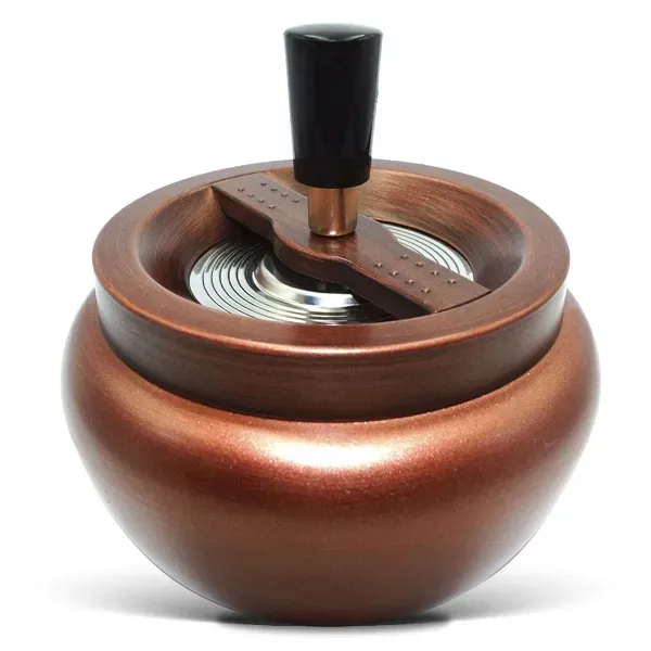Popielniczka Obrotowa ANGELO Antik-Brass 12cm DUŻA