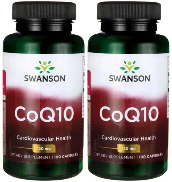 2 x Swanson CoQ10 - Koenzym Q10 120mg 100 kaps Witamina długowieczności