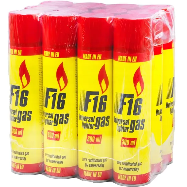12x Gaz F16 300ml do Napełniania Zapalniczek Zapalarki Palnika