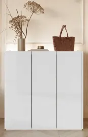 komoda-trzydrzwiowa-95-x-95-x-40-cm-bialy-polysk-dab-scandi