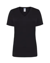 t-shirt-damski-czarny-dekolt-w-serek-roz-s