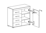 komoda-4-szuflady-1-drzwi-dab-sonoma-100cm-m-5-stan-nowy