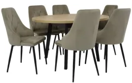 stol-okragly-rozkladany-100x100-130-6-krzesel-tapicerowanych-welur-szary