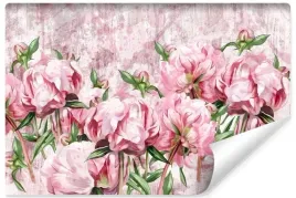fototapeta-do-salonu-kwiaty-peonie-natura-beton-abstrakcja-mural-400x280