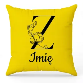 poduszka-twoje-imie-monogram-litera-z-zolty-na-prezent-wzory