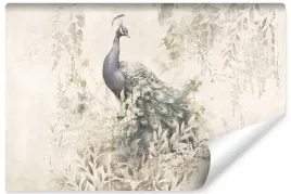 fototapeta-do-sypialni-paw-liscie-beton-abstrakcja-styl-vintage-400x280