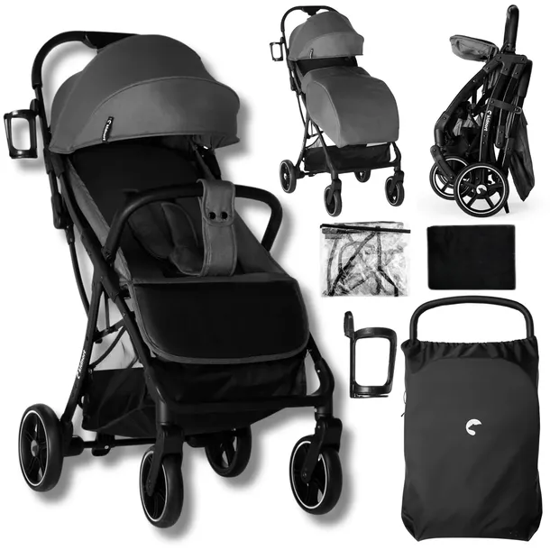 WÓZEK SPACEROWY Kidnort Do 22KG DASZEK MOSKITIERA SPACERÓWKA Fjällräv