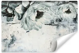 fototapeta-do-sypialni-kwiaty-natura-abstrakcja-styl-vintage-beton-450x300