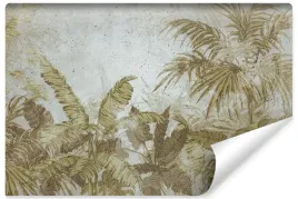 fototapeta-do-salonu-tropikalne-liscie-palmy-beton-styl-vintage-450x300