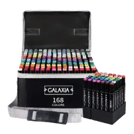 markery-alkoholowe-168-szt-flamastry-mazaki-pisaki-dwustronne-pro-torba