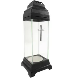 znicz-szklany-kapliczka-smukly-lampion-czarny-z-krzyzem-srebrnym-25cm