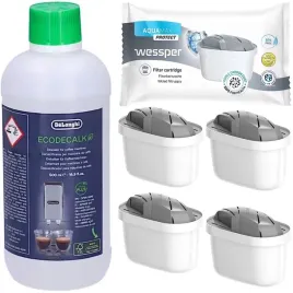 4x-filtr-aquamax-protect-do-twardej-wody-delonghi-odkamieniacz-500ml
